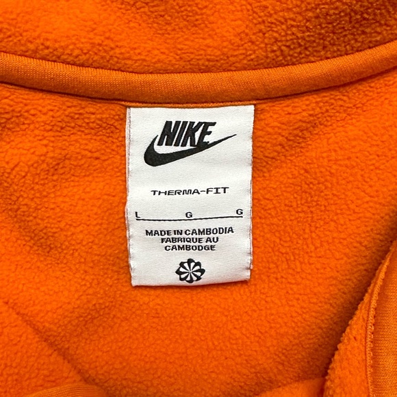 Men’s Nike Therma-Fit Orange Fleece Vest Size Large - Picture 3 of 7